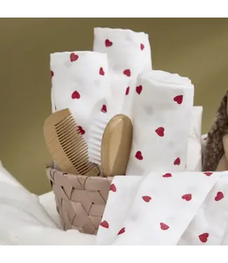 Meyco Hydrofieldoek 70 x 70 cm Hearts - 1 stuk