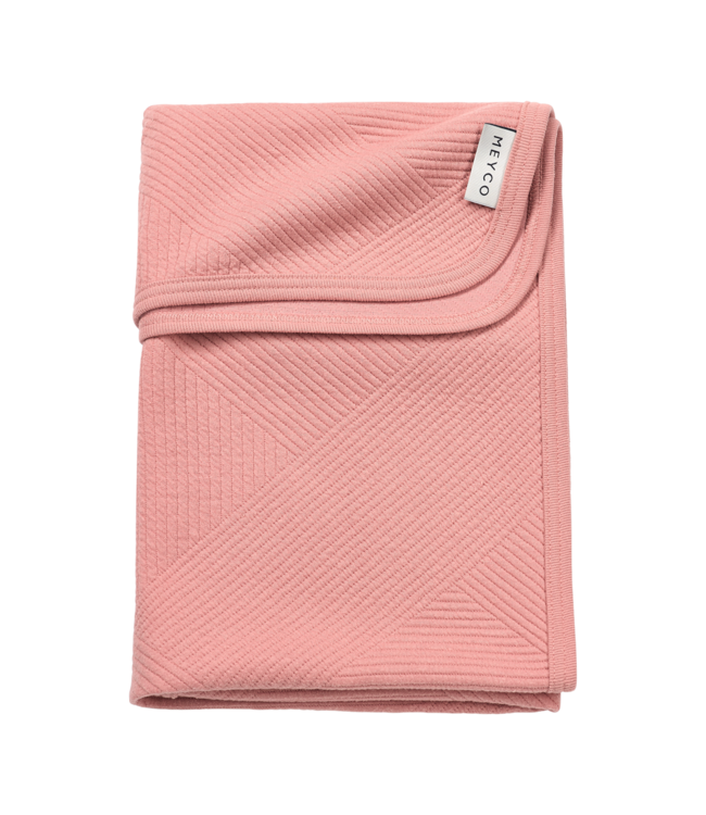 Meyco Wiegdeken Cotton Jacquard Pure Rose  - 75x100 cm