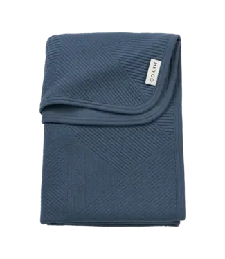 Meyco Wiegdeken Cotton Jacquard Pure Indigo - 75x100 cm