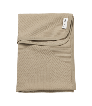 Meyco Wiegdeken Cotton Jacquard Pure Taupe  - 75x100 cm