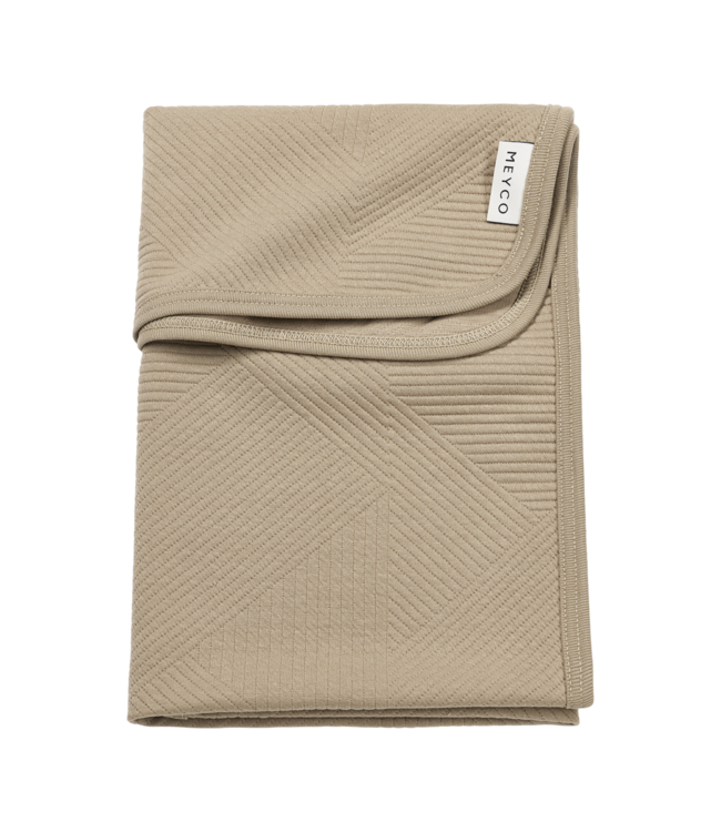 Meyco Wiegdeken Cotton Jacquard Pure Taupe  - 75x100 cm