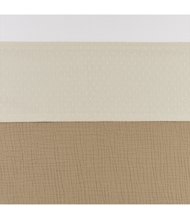 Meyco Wieglaken met omslagstrook Plume Soft Sand - 75x100 cm