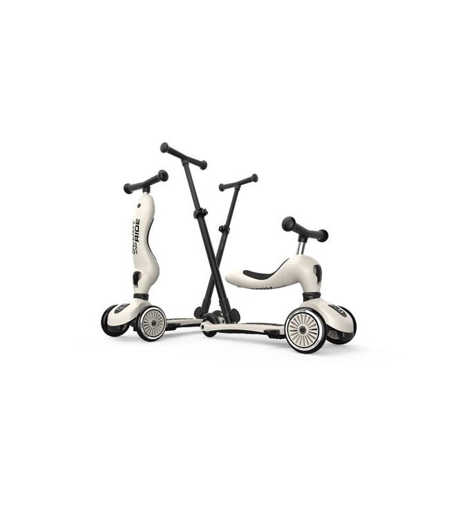 Scoot and ride Step en loopwagen in één  met duwstang - Ash -  Scoot and ride Highwaykick 1 Push & go