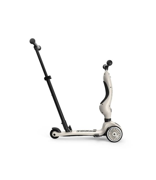 Scoot and ride Step en loopwagen in één  met duwstang - Ash -  Scoot and ride Highwaykick 1 Push & go