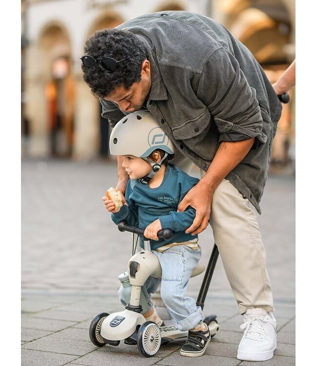 Scoot and ride Step en loopwagen in één  met duwstang - Ash -  Scoot and ride Highwaykick 1 Push & go