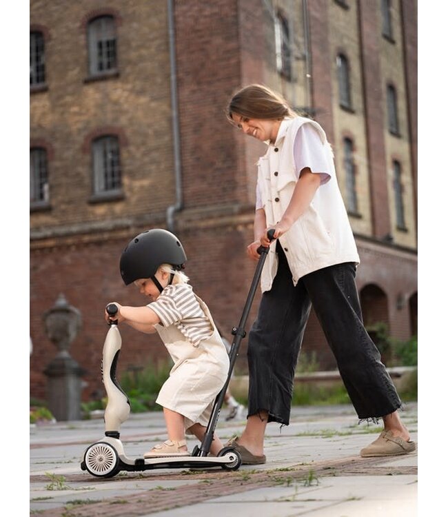 Scoot and ride Step en loopwagen in één  met duwstang - Ash -  Scoot and ride Highwaykick 1 Push & go