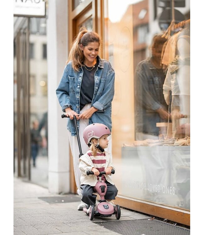 Scoot and ride Step en loopwagen in één  met duwstang - Wildberry -  Scoot and ride Highwaykick 1 Push & go