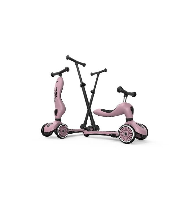 Scoot and ride Step en loopwagen in één  met duwstang - Wildberry -  Scoot and ride Highwaykick 1 Push & go