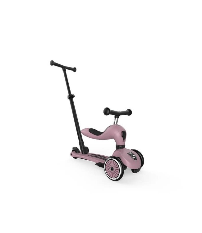 Scoot and ride Step en loopwagen in één  met duwstang - Wildberry -  Scoot and ride Highwaykick 1 Push & go
