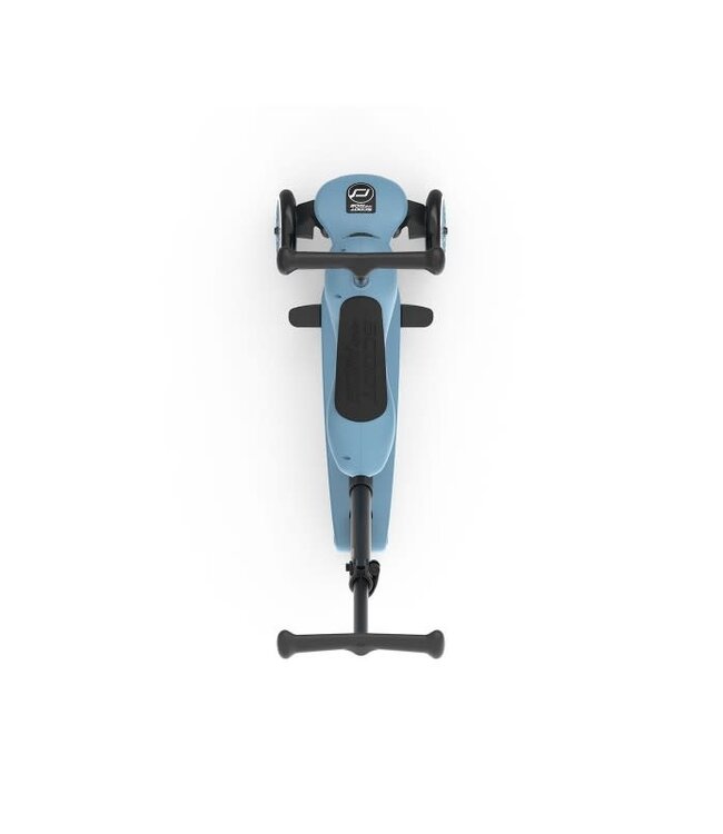 Scoot and ride Step en loopwagen in één  met duwstang - Steel -  Scoot and ride Highwaykick 1 Push & go
