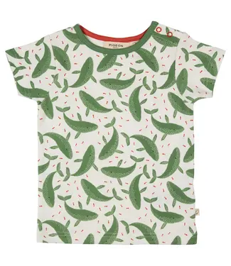 Pigeon Short sleeve T-shirt GOTS katoen  -  Whales