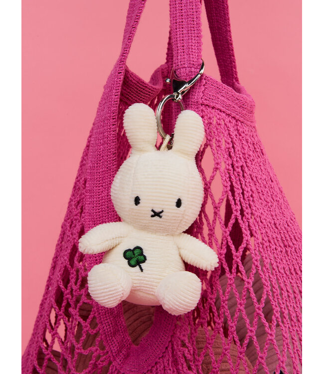 Nijntje Nijntje sleutelhanger Corduroy Lucky clover  Offwhite - 10 cm