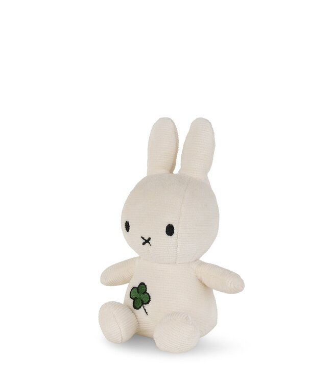 Nijntje Nijntje knuffel ECO Corduroy Lucky clover Offwhite - 18 cm