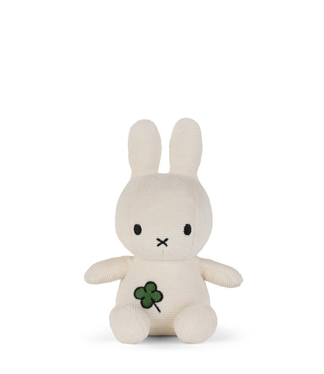 Nijntje Nijntje knuffel ECO Corduroy Lucky clover Offwhite - 18 cm