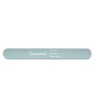 Scrunch Polsbandje Naam en Telefoonnummer - Blue Scrunch Polsbandje Naam en Telefoonnummer - Blue