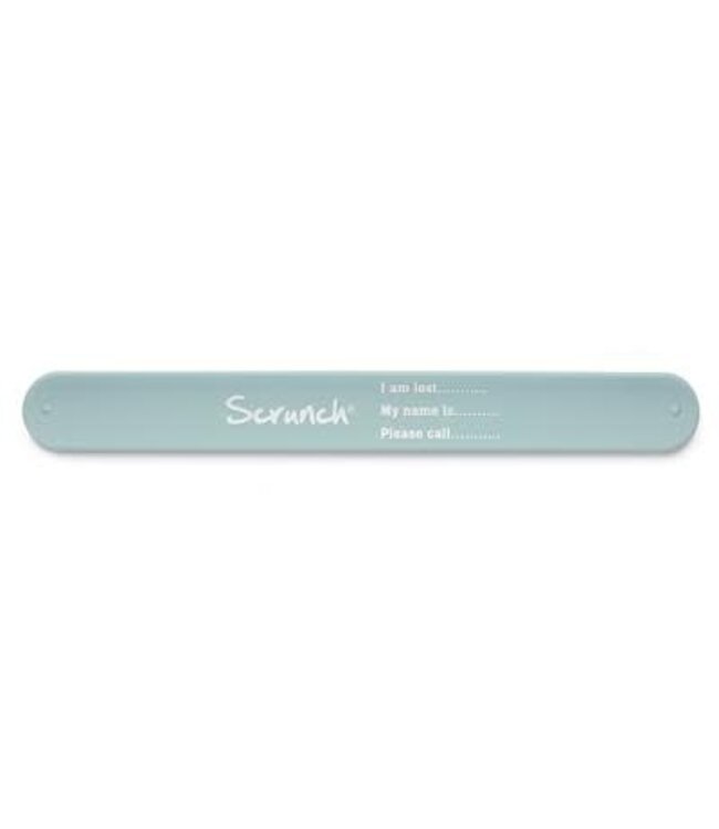 Scrunch Polsbandje Naam en Telefoonnummer - Blush