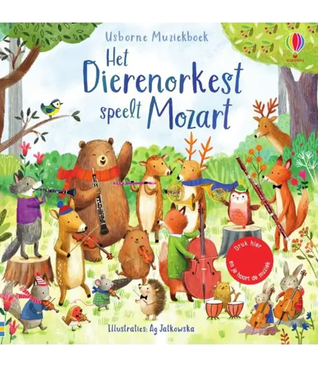 Usborne Het Dierenorkest speelt Mozart- geluidenboek