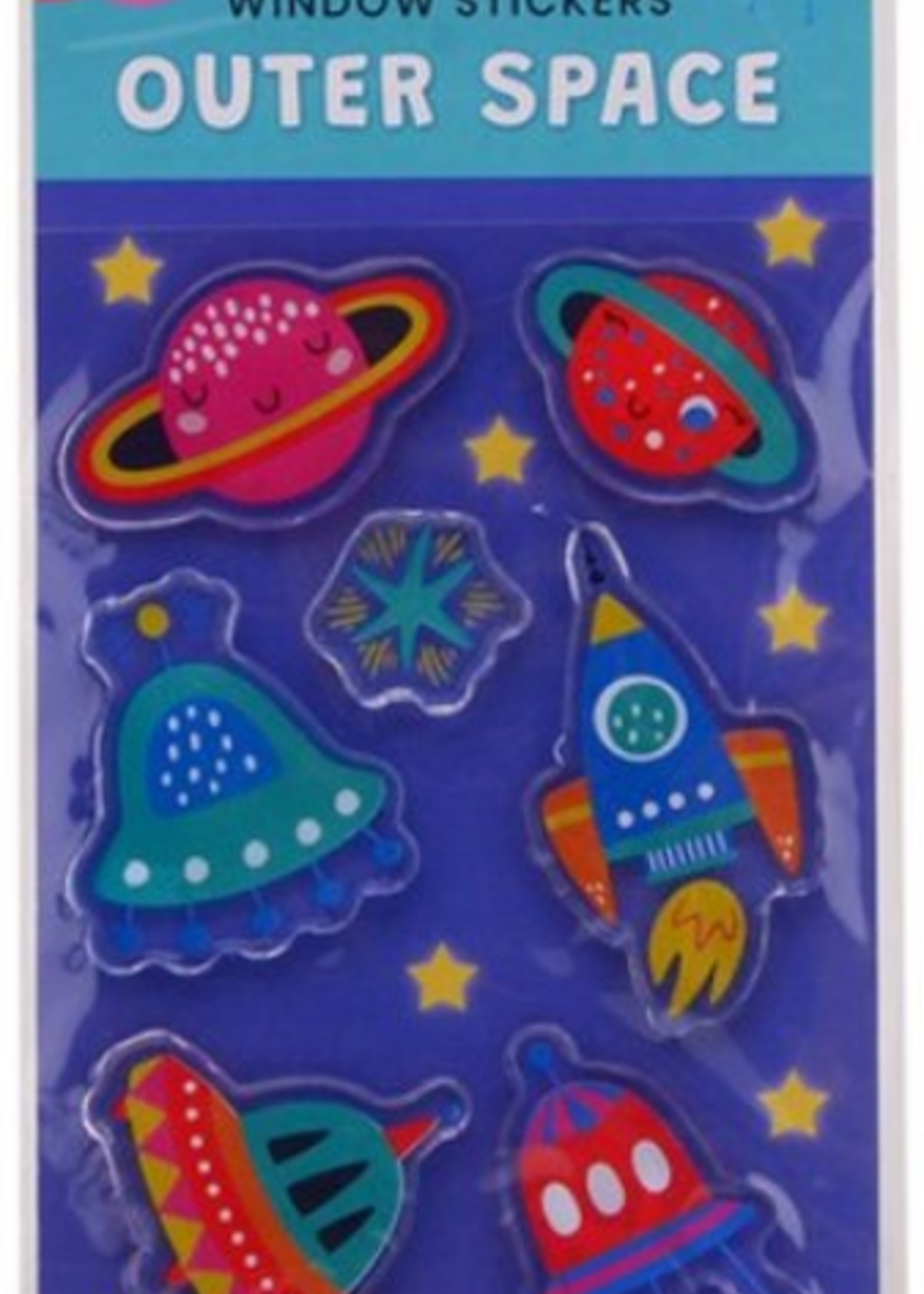 Raamstickers Space - Herbruikbaar