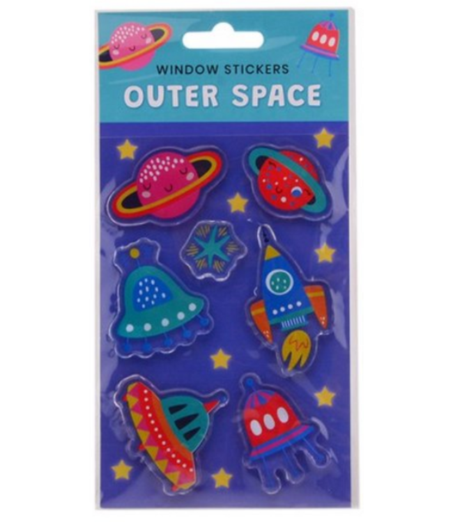 Raamstickers Space - Herbruikbaar