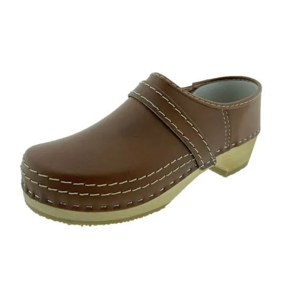 Simson Klompen Dichte Hiel Bruin 008-BR