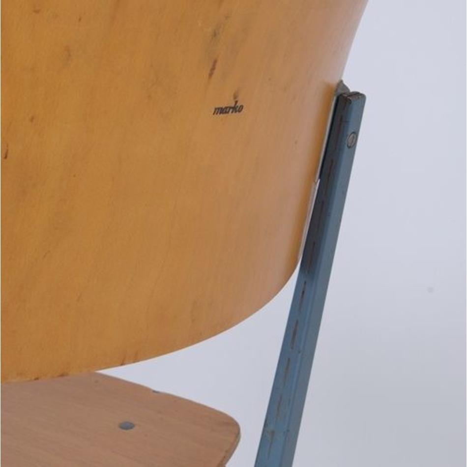 Marko Industrial compas chair  vintage stapelbare stoel