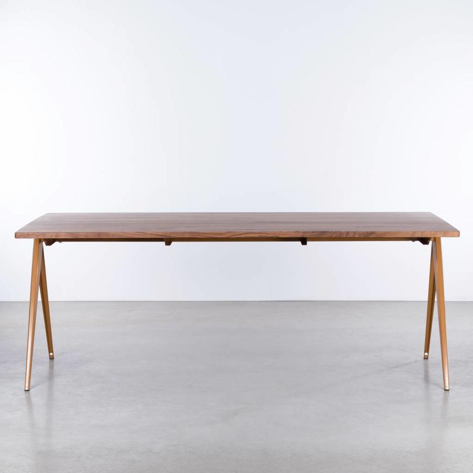 TD4 Table Ocher Brown / Walnut