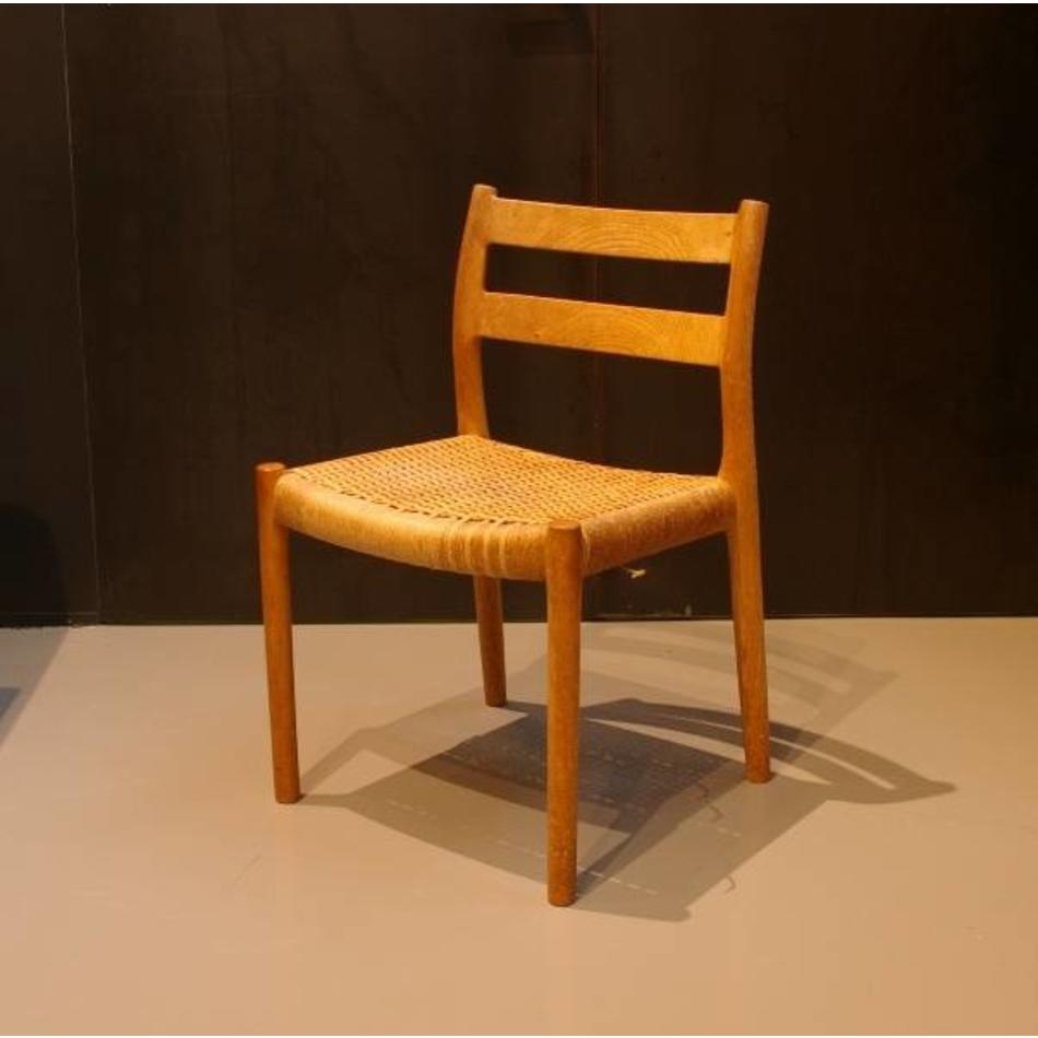 Niels O. Möller Deense stoelen (4 stuks) hout en papercord Deens