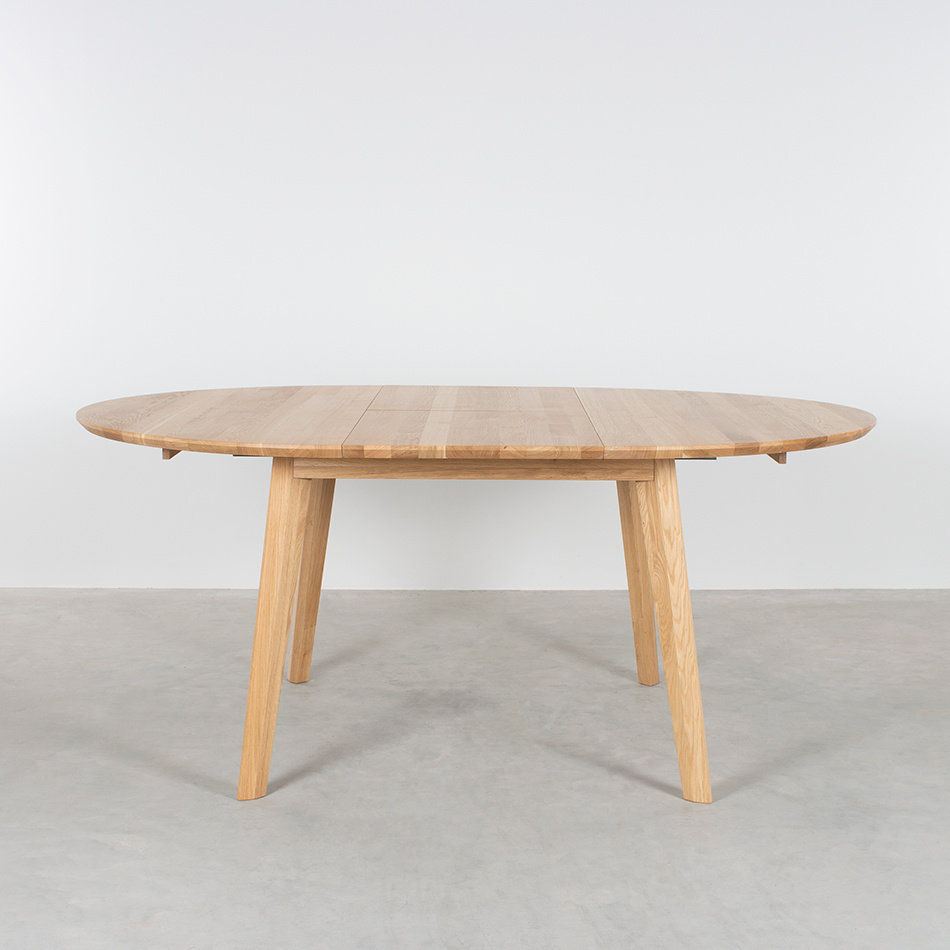 houten tafel rond uitschuifbaar