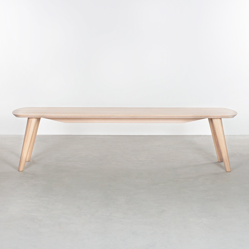 Tomrer Table Bench Oak Whitewash