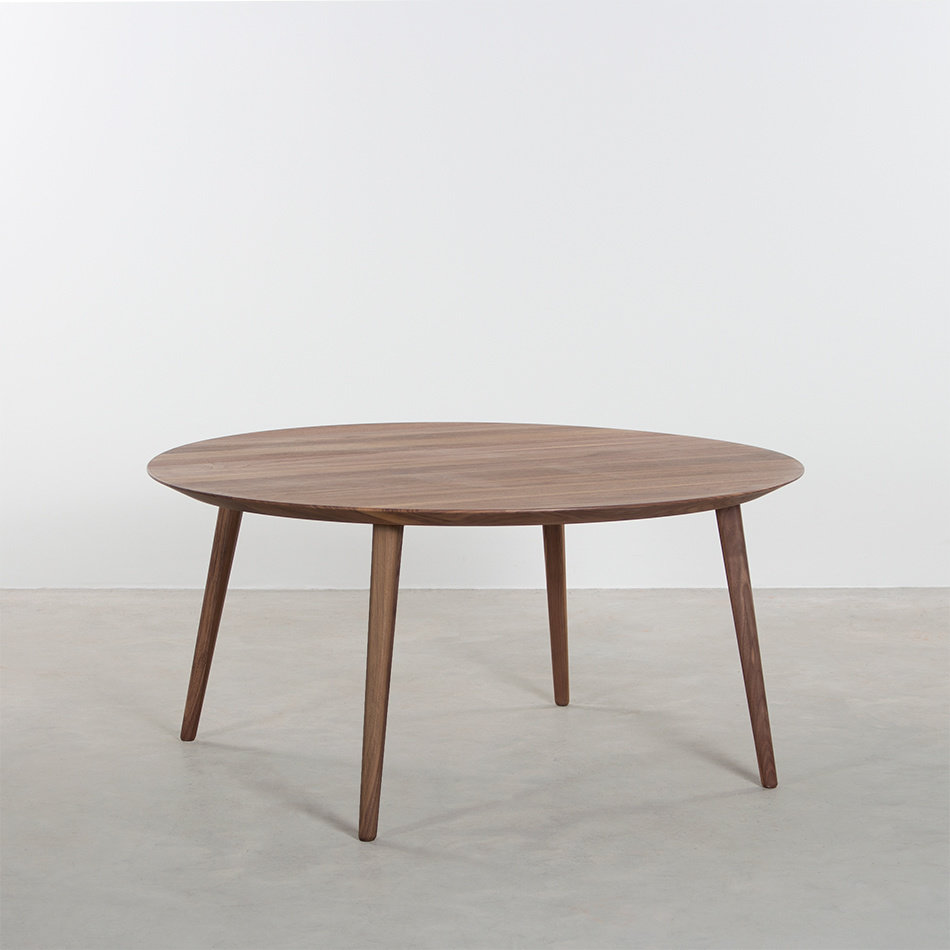 Tomrer Coffee Table Round Walnut - 4 Legs