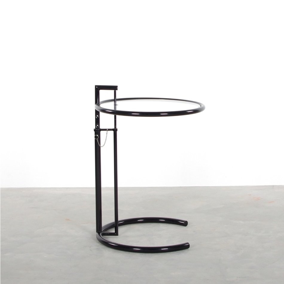 eileen gray style side table black