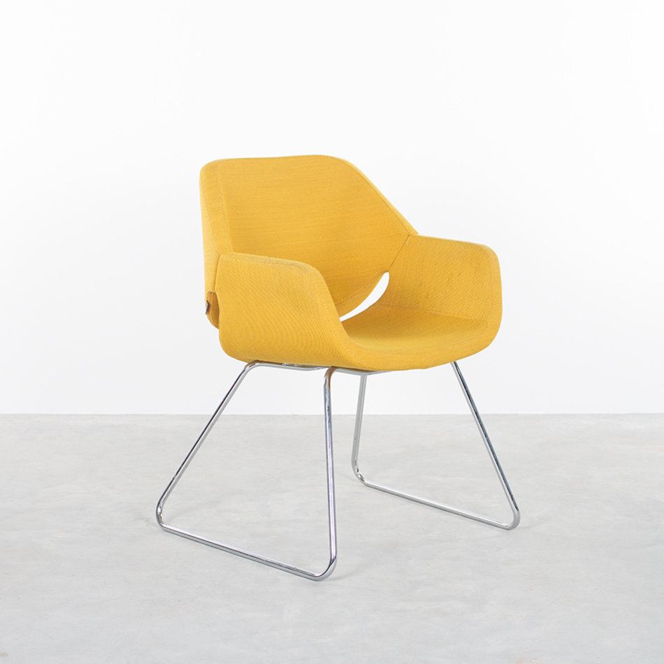 Khodi Feiz Gap chairs (set of 3) Artifort yellow steelcut