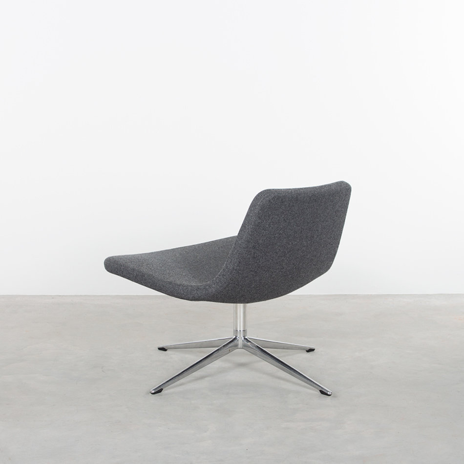 Hay Ray swivel chair donkergrijs vilt