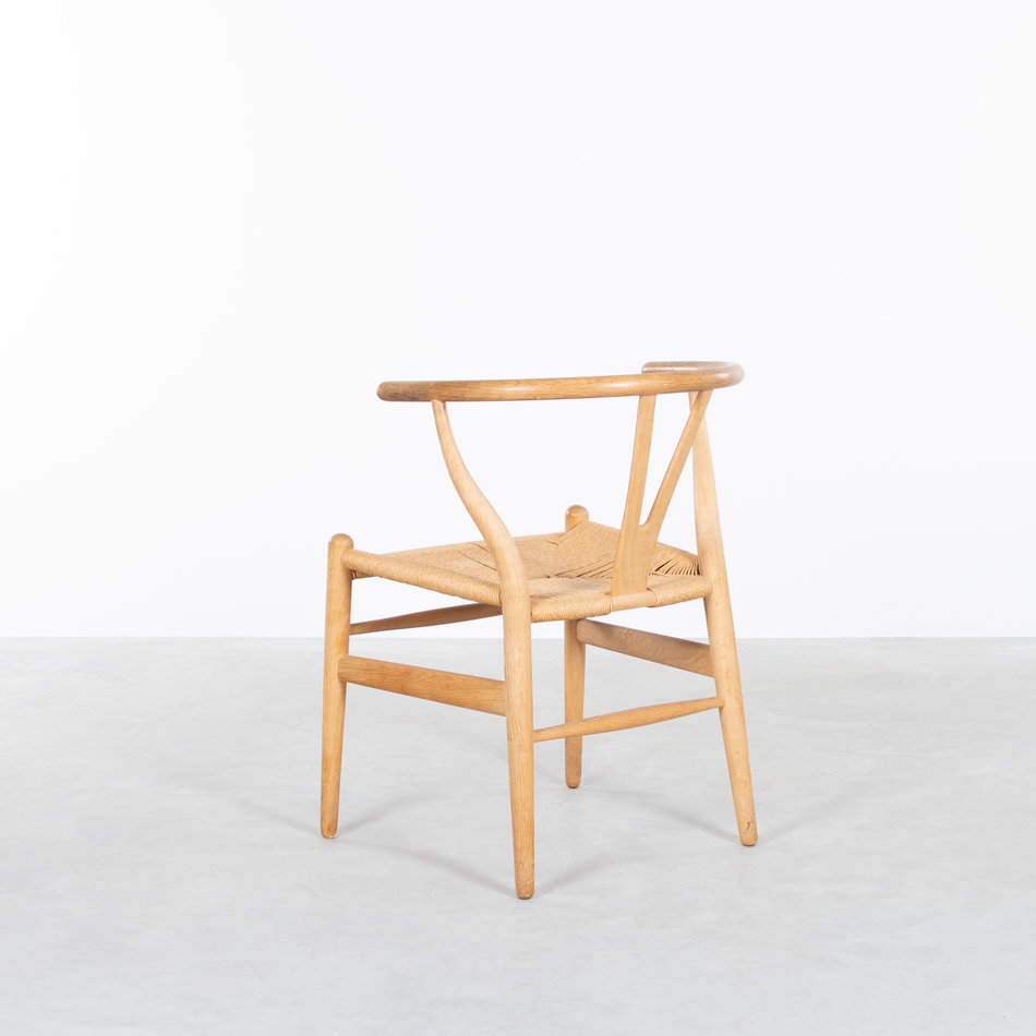 Hans Wegner wishbone chairs (set of 4) oak Carl Hansen