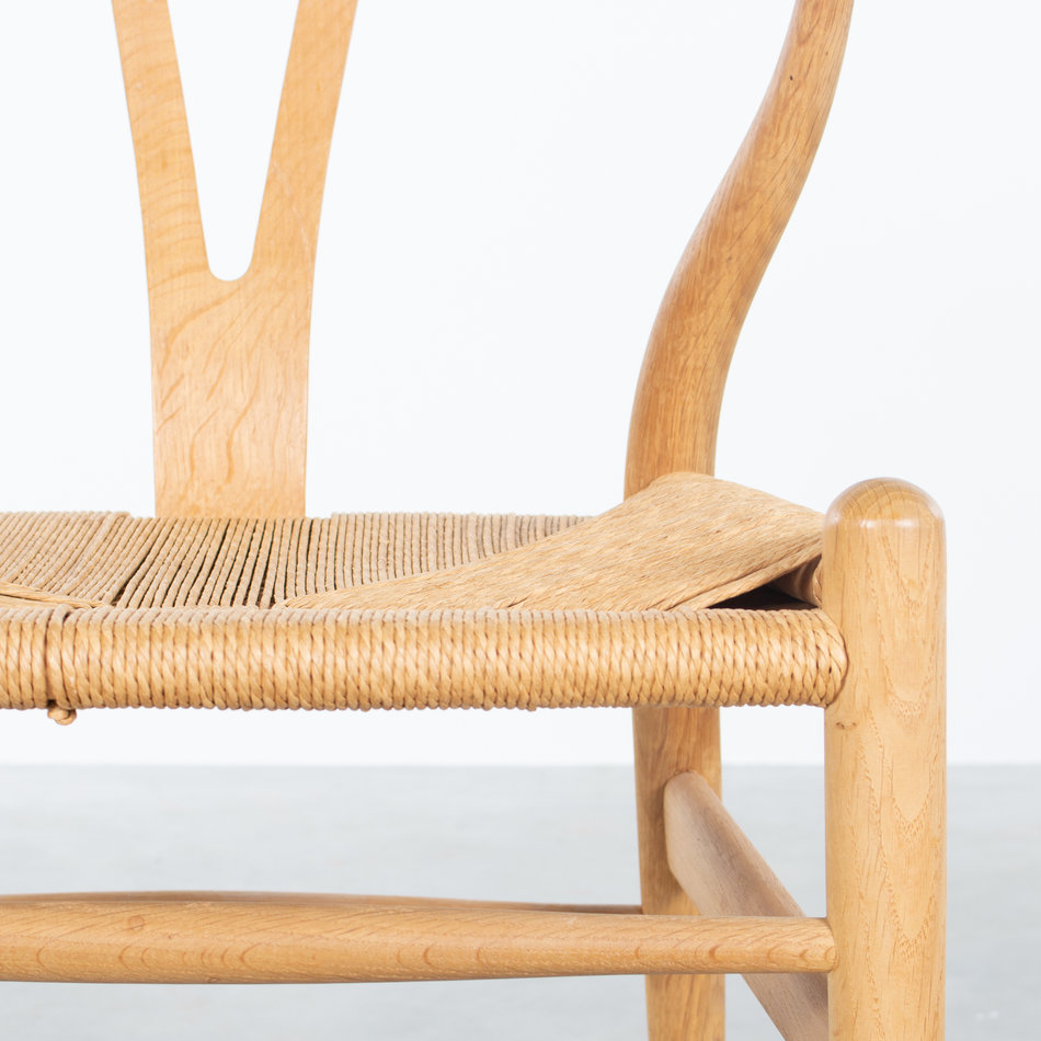 Hans Wegner wishbone chairs (set of 4) oak Carl Hansen