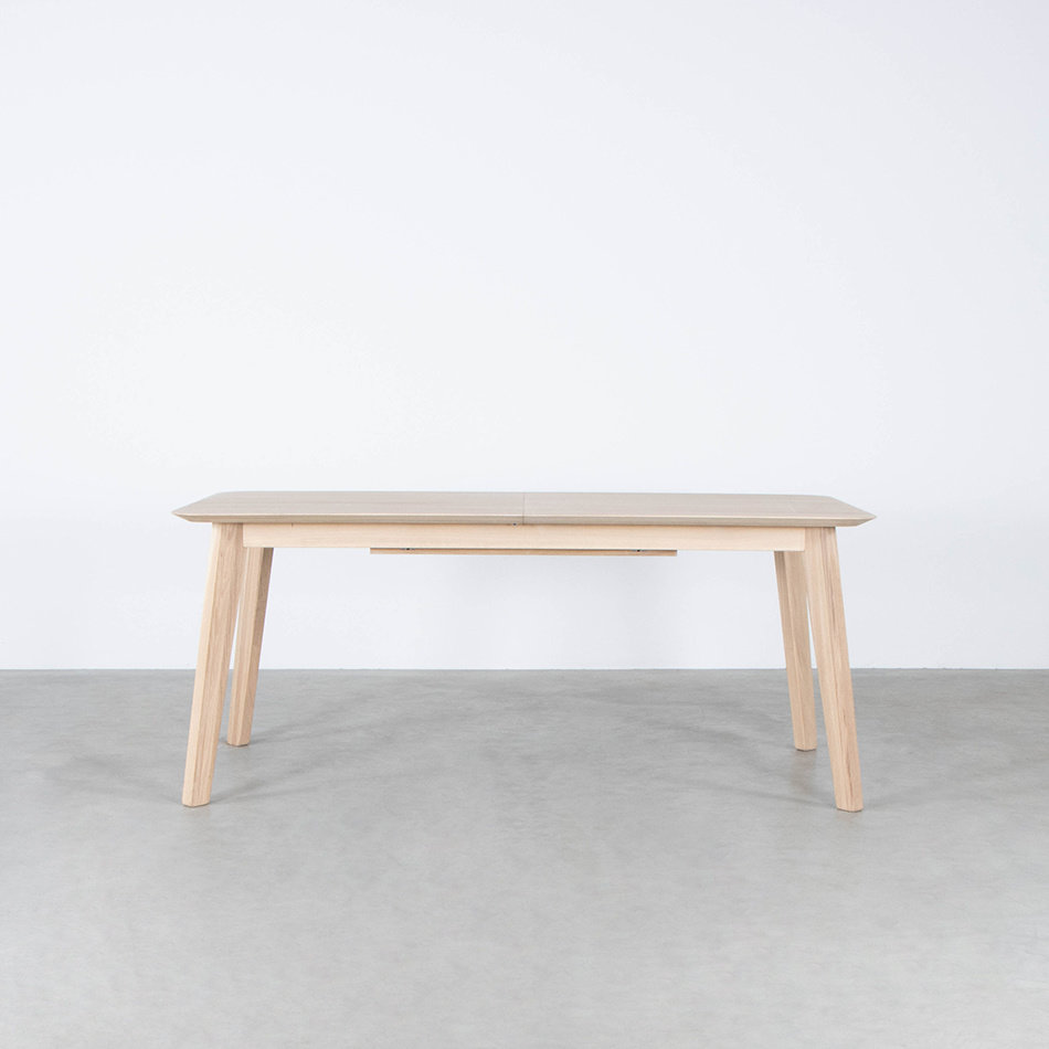 Nonne Table Straight Extendable Oak Whitewash