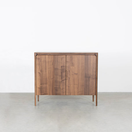 Rikke Highboard Cabinet Walnut 2 Door