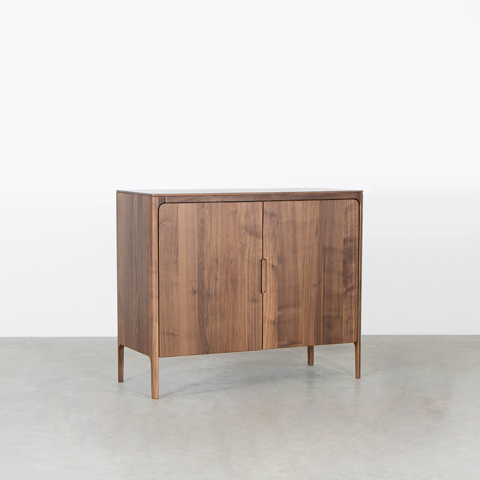 Rikke Highboard Cabinet Walnut 2 Door