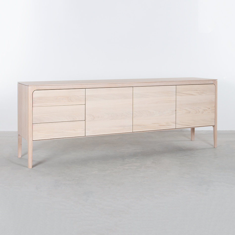 Rikke Sideboard Oak Whitewash 4 Compartment