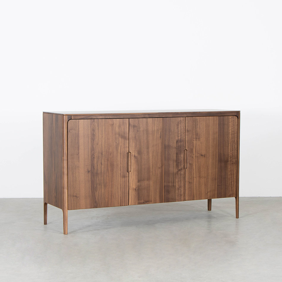 Rikke Highboard Cabinet Walnut 3 Door