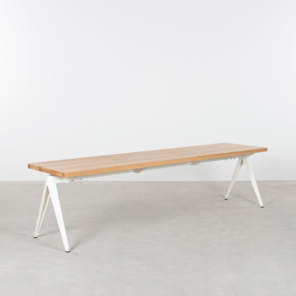 TD4 Table Bench White / Oak