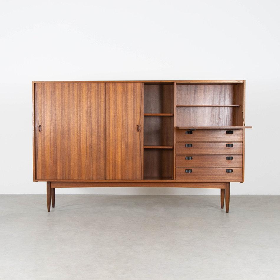 Highboard kast met laden en deuren jaren 60