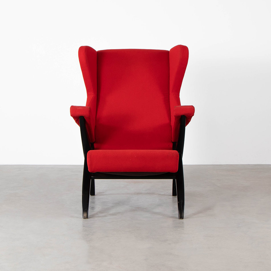 Franco Albini Fiorenza armchair red Arflex