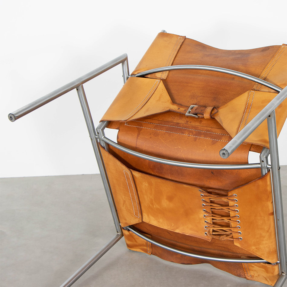 Martin Visser SZ02 armchair saddle leather natural