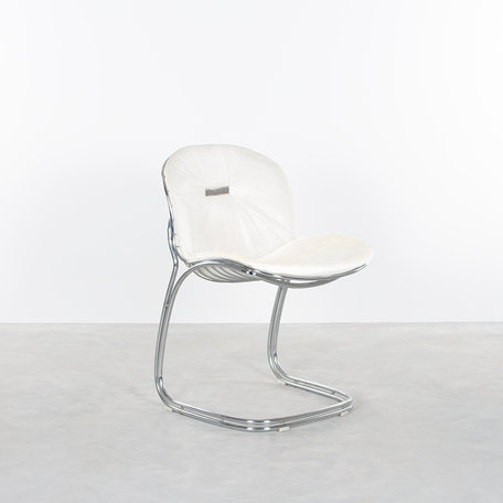 Gastone Rinaldi Sabrina chair white leather Rima Italy