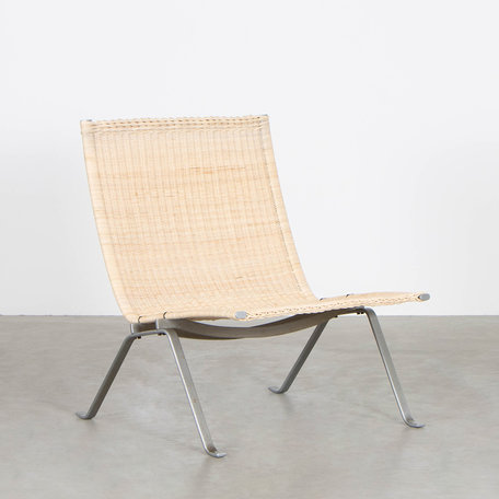 Poul Kjaerholm PK 22 rotan gevlochten fauteuil Fritz Hansen