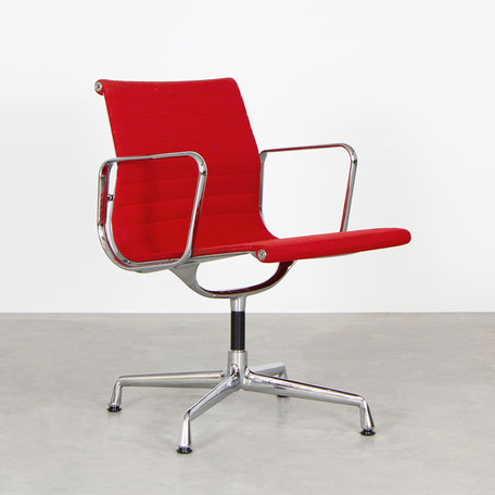 Eames EA108 chairs red and chrome frame Vitra