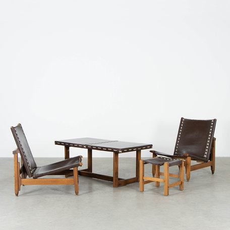 Pair of Leather Chairs by Arte Sano Columbia