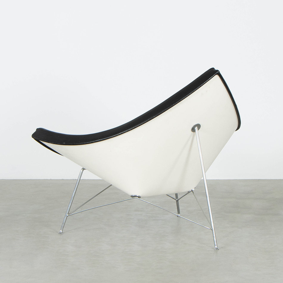 Coconut chair George Nelson zwart leer Vitra