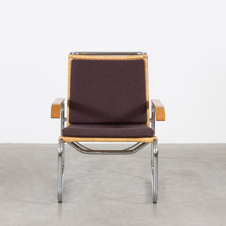 Marcel Breuer S35 Armchair Chrome And Rattan Thonet